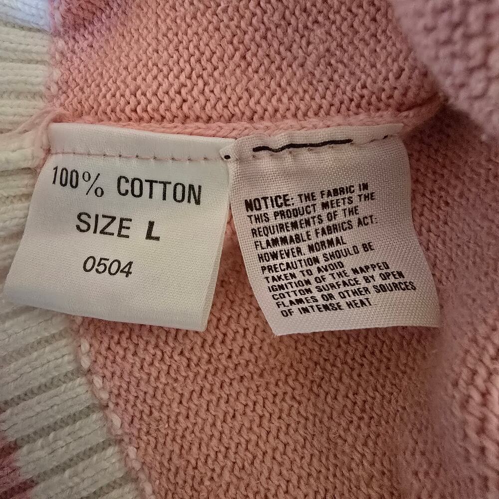 Vintage L.L. Bean Made In England 100% Cotton Button Front Cardigan - Picture 5 of 10